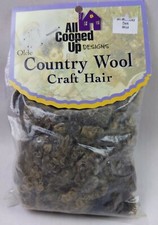 All Cooped Up Designs  Olde Country Wool Craft Hair  Dark Wool
