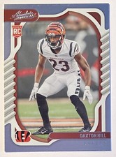 2022 Panini Absolute Football Bengals Daxton Hill Rookie Card #156. rookie card picture