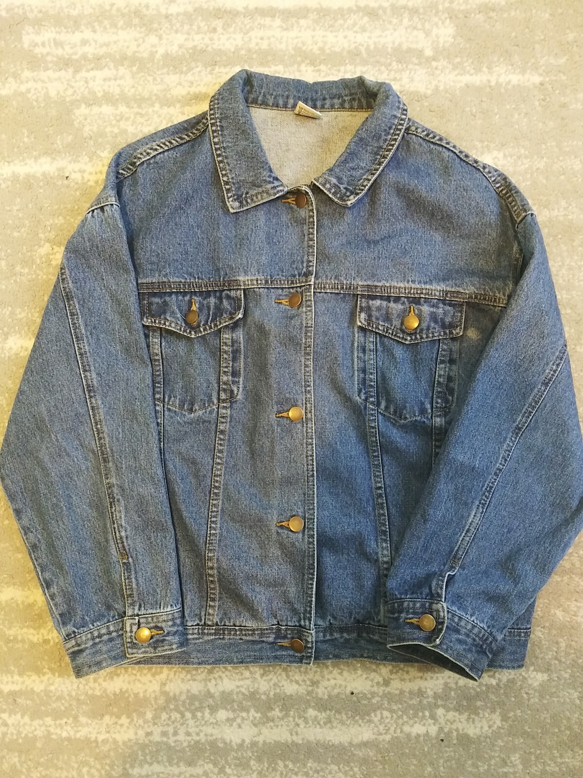 Women's Denim Jean Jacket Button - image 1