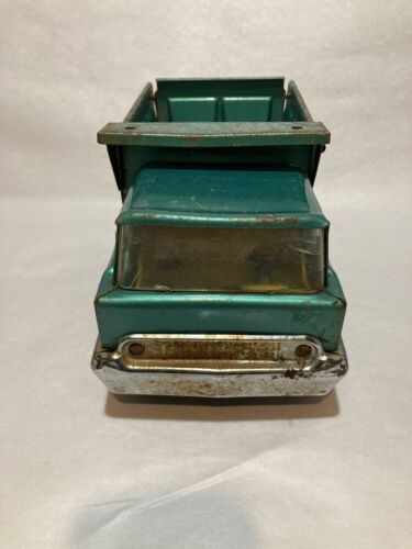 Vintage Structo Dumper Green Dump Truck Original 1960's Pressed Steel - Picture 2 of 15
