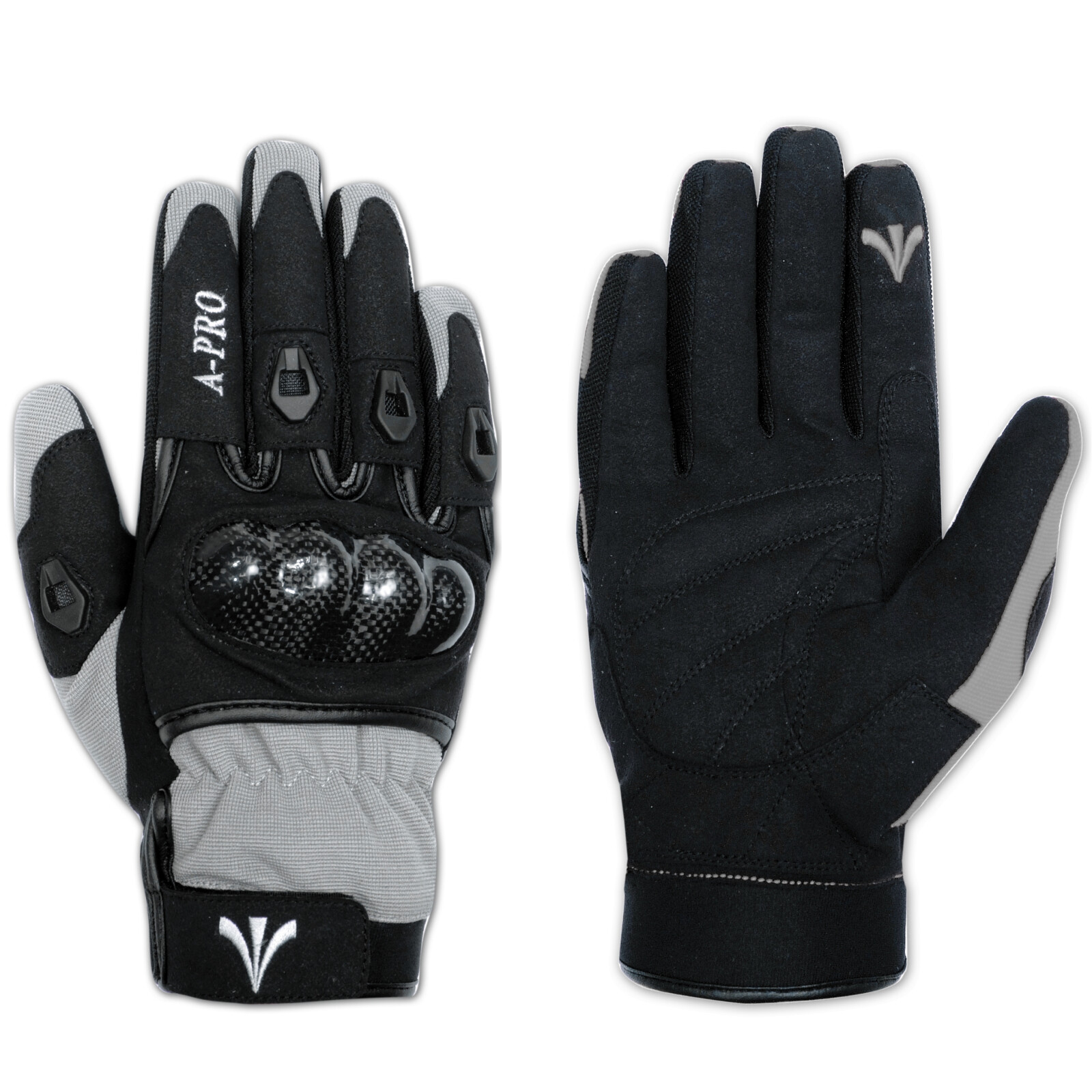 Textile Motorcycle Motorbike Scooter Sport Protective Gloves Sonicmoto Grey M