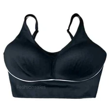 Victorias Secret Allegro Medium Support Flow On Point Lined Sports Bra Black New