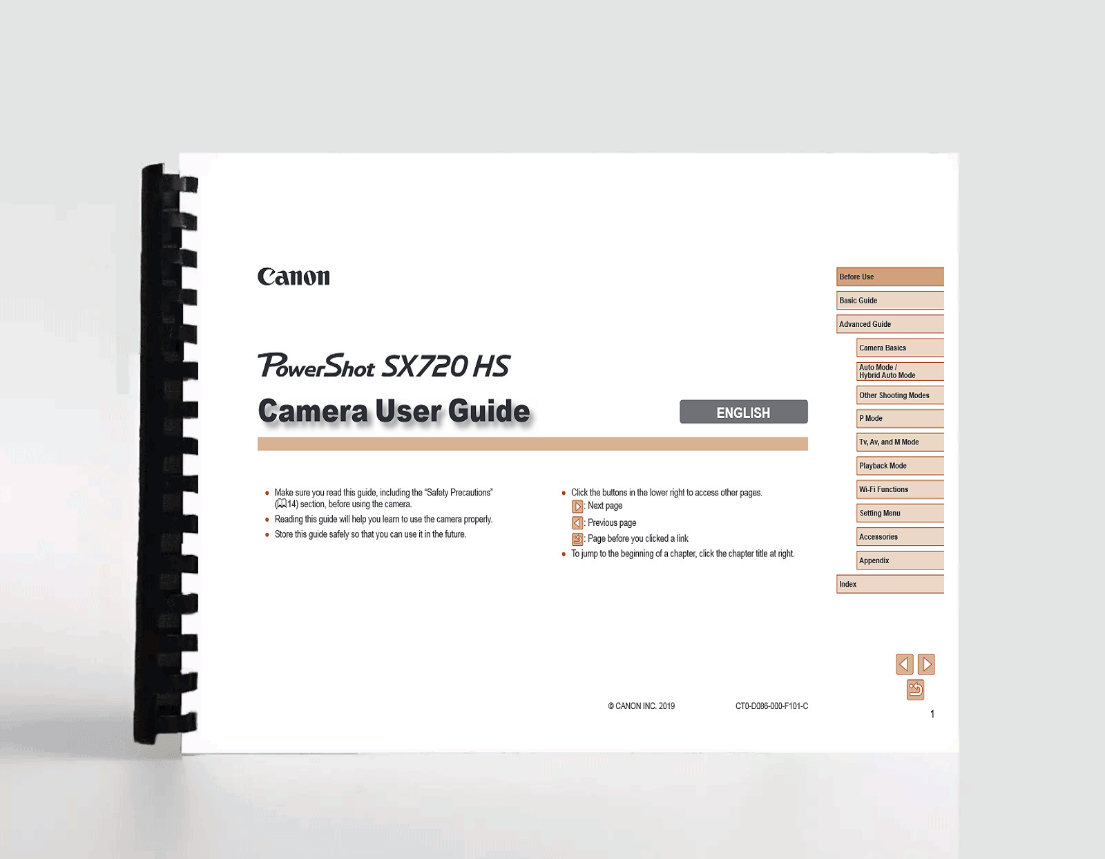 Owners Manual for Canon SX720 HS Power Shot Camera