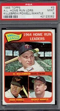 1965 Topps 3 A.L. Home Run Leaders ( MANTLE ).  PSA 9 MINT.  (TX3062-C).