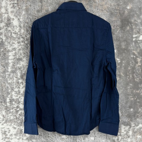 Denim & Flower Ricky Singh Size S Casual Button Shirt Blue Long Sleeve Collar - Picture 4 of 9