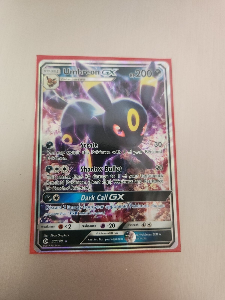 Pokemon TCG 2017 Sun & Moon Base Set 80/149 Umbreon GX CARD