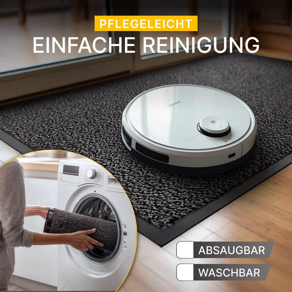 Fussmatte - Aussen, Innen, Waschbar, Rutschfest, Robust - Oeko-Tex zertifiziert - Bild 4 von 4