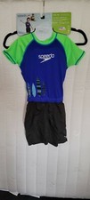 New Speedo Kids UV 50 Floatation Suit W/ Shorts Boy's M/L Age 2-4 33-45 Lbs