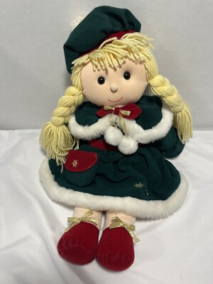 the plush holiday dress Christmas Santa Claus Dress Corduroy Faux Fur Trim Long Sleeves Dress Red