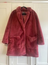 Papaya - Size 18 - Pink Faux Fur Teddy Coat