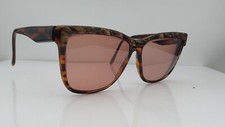Vintage Ellen Tracy B17-10-2 Brown Oval Sunglasses FRAMES ONLY Italy