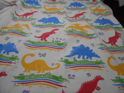 #ad #ad Vintage Colorful Dinosaur TWIN SIZE Bed Spread by Sears Clean No Holes VGC $39.99
