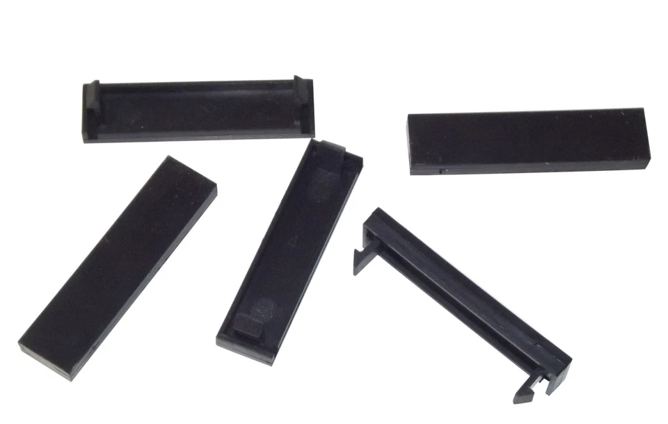 10x BLACK BLANKS (cat5e module size blanking insert 12.5mm x 50mm "1/4 blank") - Image 1 of 1