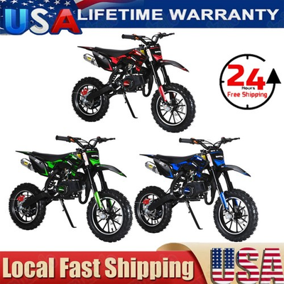 #ad #ad New 50cc Kids Dirt Bike Pit Bike 2 Stroke Gas Off Road Motocross Race Bike Moto $328.54