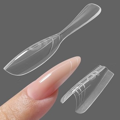 YOKEFELLOW Original Sandwich Nails Dual Forms - 240Pcs Nail Mold W558-Almond