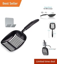 Ergonomic Cat Litter Scooper - Non-Stick, Aluminum Design, 1.75 x 13.25 Inches