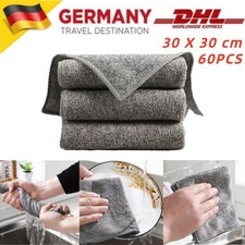 60x Mikrofasertuch 30x30 Reinigungst&uuml;cher Auto K&uuml;che Bad Waschbar