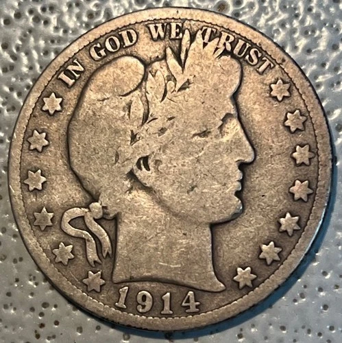 1914   S  Barber Half Dollar