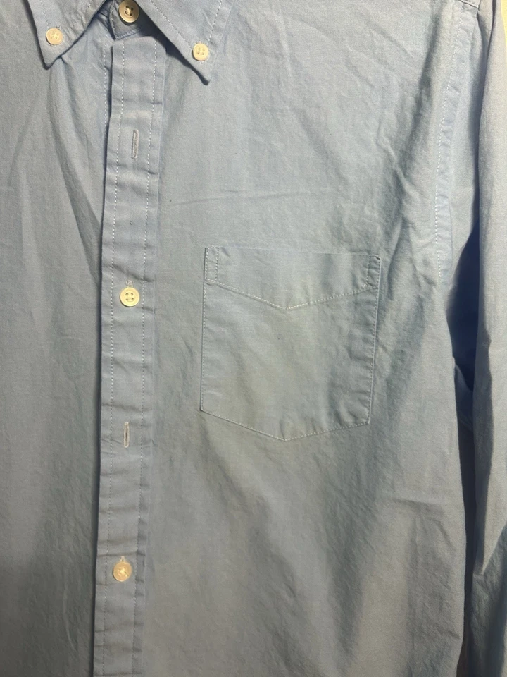 1888 Saddlebred Мужская рубашка с длинным рукавом размер S воротник на пуговицах синий - Изображение 2 из 4