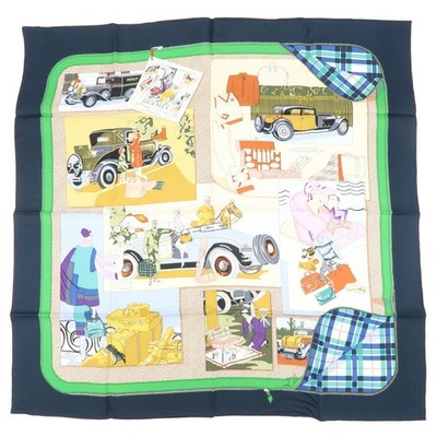 HERMES Carre 90 Silk Scarf L'Elegance et le Confort en Automobile Auth Used F/S