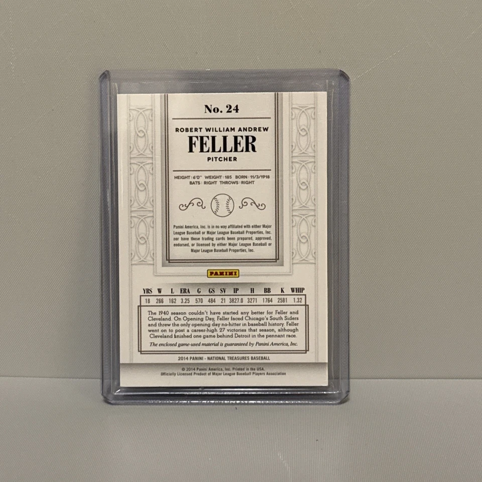 Panini National Treasures 2014 - Bob Feller #24/99 (MEM) Foto 2 de 2