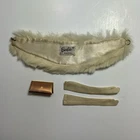 New ListingVintage Barbie White Fur Stole & Gold Dimple Clutch & Long Gloves