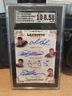 2023 Leaf Ultimate Hockey Signatures 4 Lemieux Selanne Jagr Lindros 9/10 PSA 8.5