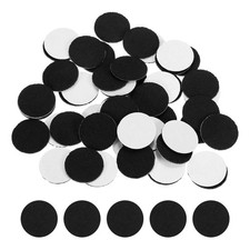 50Pcs Adhesive Felt Circles 3/4" Round Non-Woven Felt Stickers Black