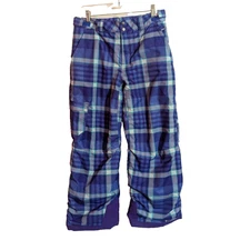 Columbia Purple Plaid Kids' Snow Pants Size XL 18 Bugaboo Omni-Tech J2 Ski