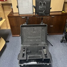 Lot of Two Litepanels LP-1x1 Bi-Color 3200K-5600K Flood w/ Battery Adapter