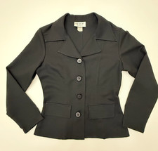 EUC One Wrapper Womens Black Suit Jacket Made...