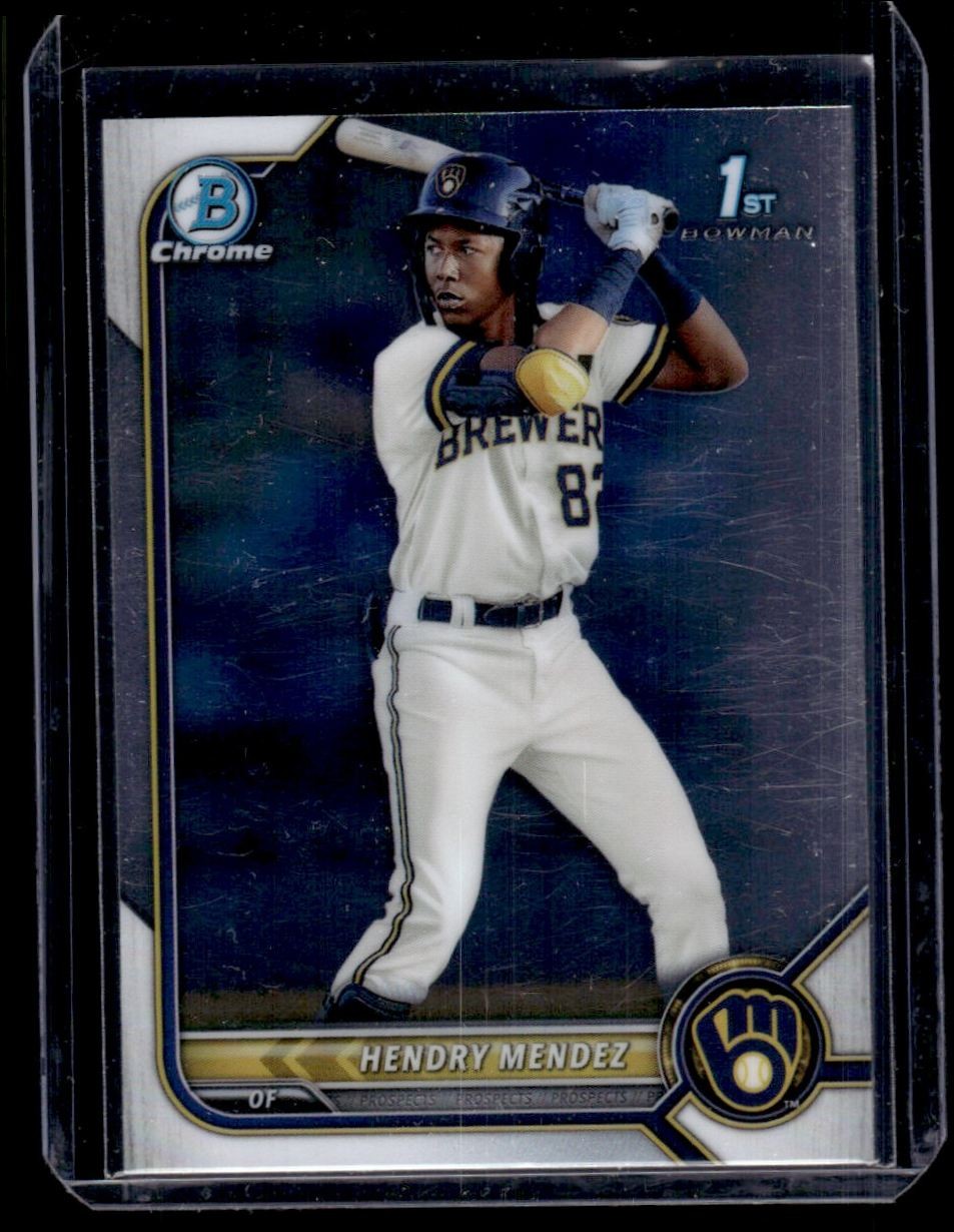 2022 Bowman Sapphire Edition Hendry Mendez Milwaukee Brewers #BCP-88