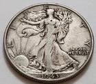 1943 S Walking Liberty Half Dollar 90% Silver 50c (X117)