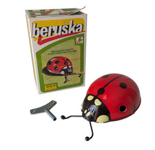Vintage Beruska Ladybug Wind Up Toy Mechanical Clockwork Key Lady Bird Beetle
