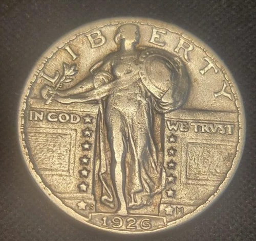 STRIKING 1926-S Standing Liberty Quarter VF/XF