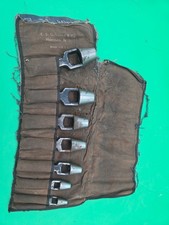 VTG CS Osborne - K-14 7 Piece Arch Punch Set Round Leather Rubber Vinyl w Pouch