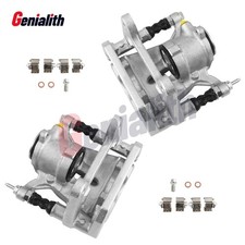 Pair Rear Disc Brake Calipers W Brackets Assembly For 2014 - 2021 Jeep Cherokee