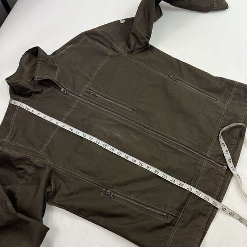 Kuhl Burr Jacket Brown Full Zip Size XL Canvas Bomber Lined NICE - Picture 7 of 7