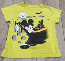 Disney Store Mickey Halloween TShirt Kids Toddler XXS 2/3 100 Organic Cotton
