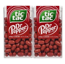 2x Packs TIC TAC Dr. Pepper Hard Candy Artificially Flavored Mints- 1.7oz Each