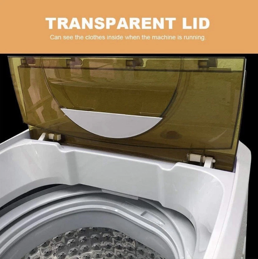Lavadora portátil Panda lavadora de lavandería totalmente automática 10 libras de volumen de carga Foto 3 de 4