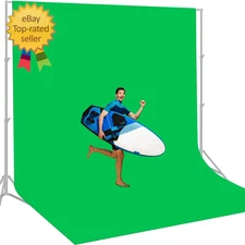 Aimosen 12 X 10 FT Large Green Screen Backdrop for Photography, Greenscreen Back