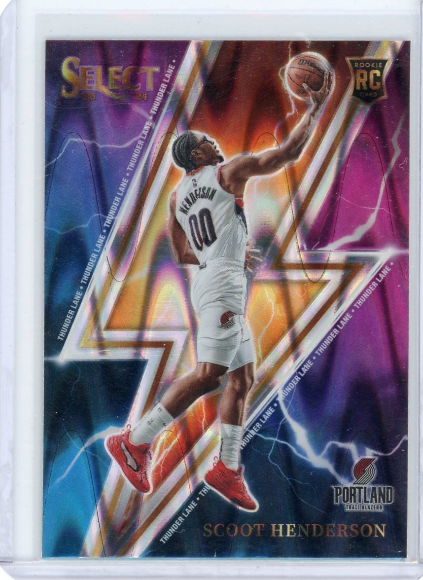 2023-24 Panini Select - Thunder Lane Scoot Henderson #15 Tectonic Prizm (RC)