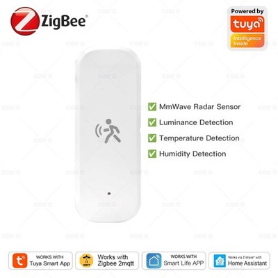 Zigbee 10G Mmwave Radar Motion Sensor Human Detector with Illuminance Temperatur