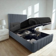 Ottoman Storage Plush Panel Gas Lift Up Bed Frame 4ft6 Double 5ft King Size New
