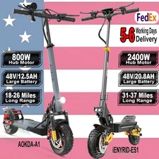 ADULT ELECTRIC SCOOTER FOLDING E-SCOOTERS LONG RANGE URBAN COMMUTER 2400W & 800W