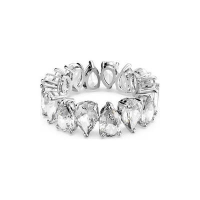Swarovski Matrix Vittore Ring, Birnenschliff, weiß, silberfarben