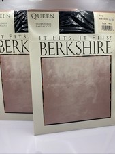 2 Packs Vintage Berkshire Ultra Sheer Queen 1X-2X Navy Pantyhose 4413