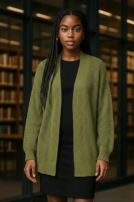 NEW w/tags Universal Thread Women's Green Open Front Cardigan Size Sm,Med