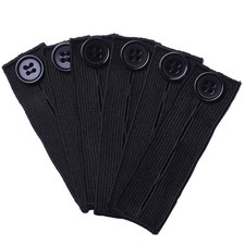 Elastic Button Extenders for Men and Women, Waist Extender Button, Black